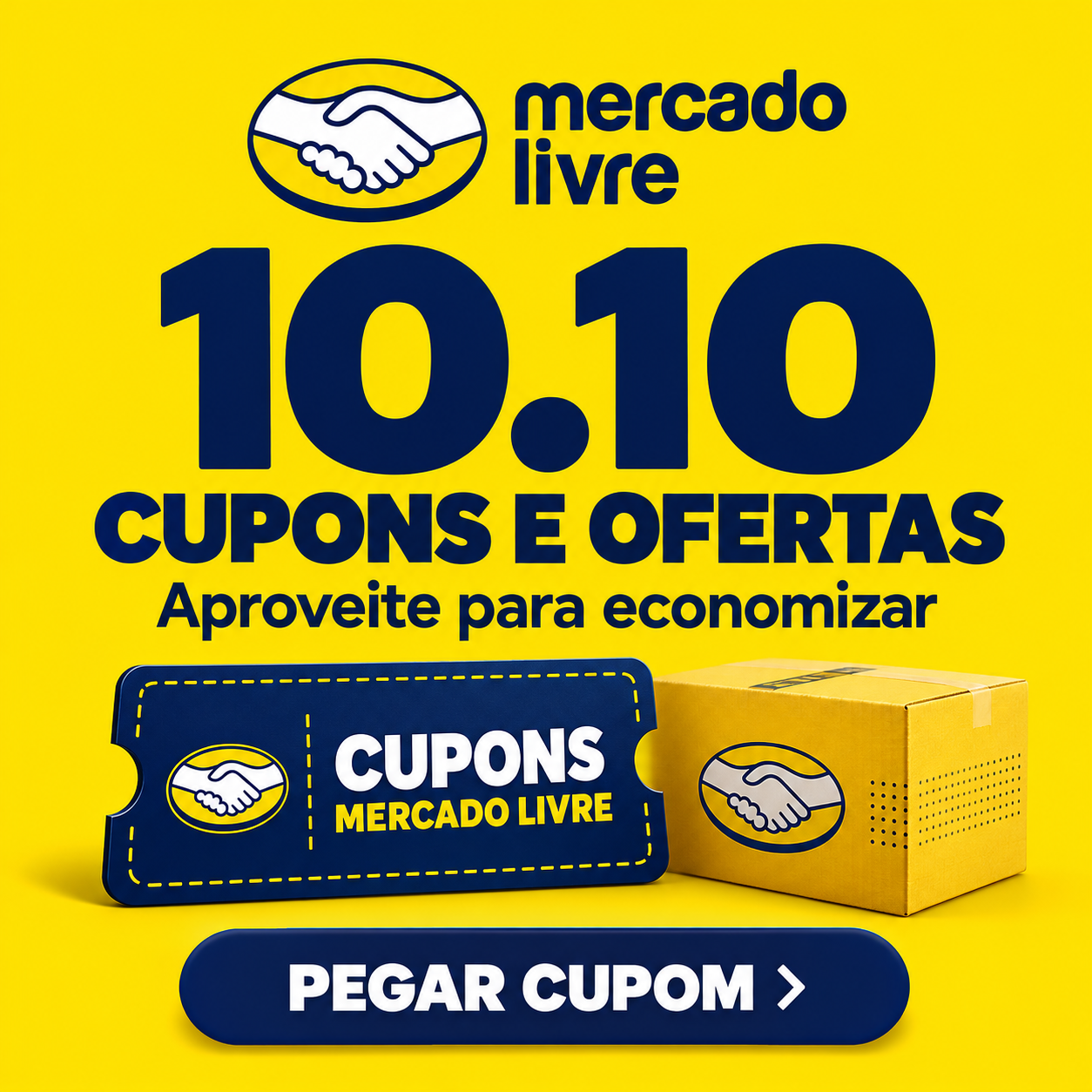 Seu carrinho merece um desconto! Aproveite o 10.10 do Mercado Livre com cupons e achadinhos para pagar menos.